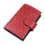 Leather Wallet with Purse Zellige Red