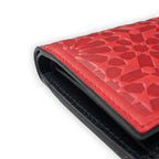 Leather Wallet with Purse Zellige Red