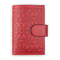 Leather Wallet with Purse Zellige Red