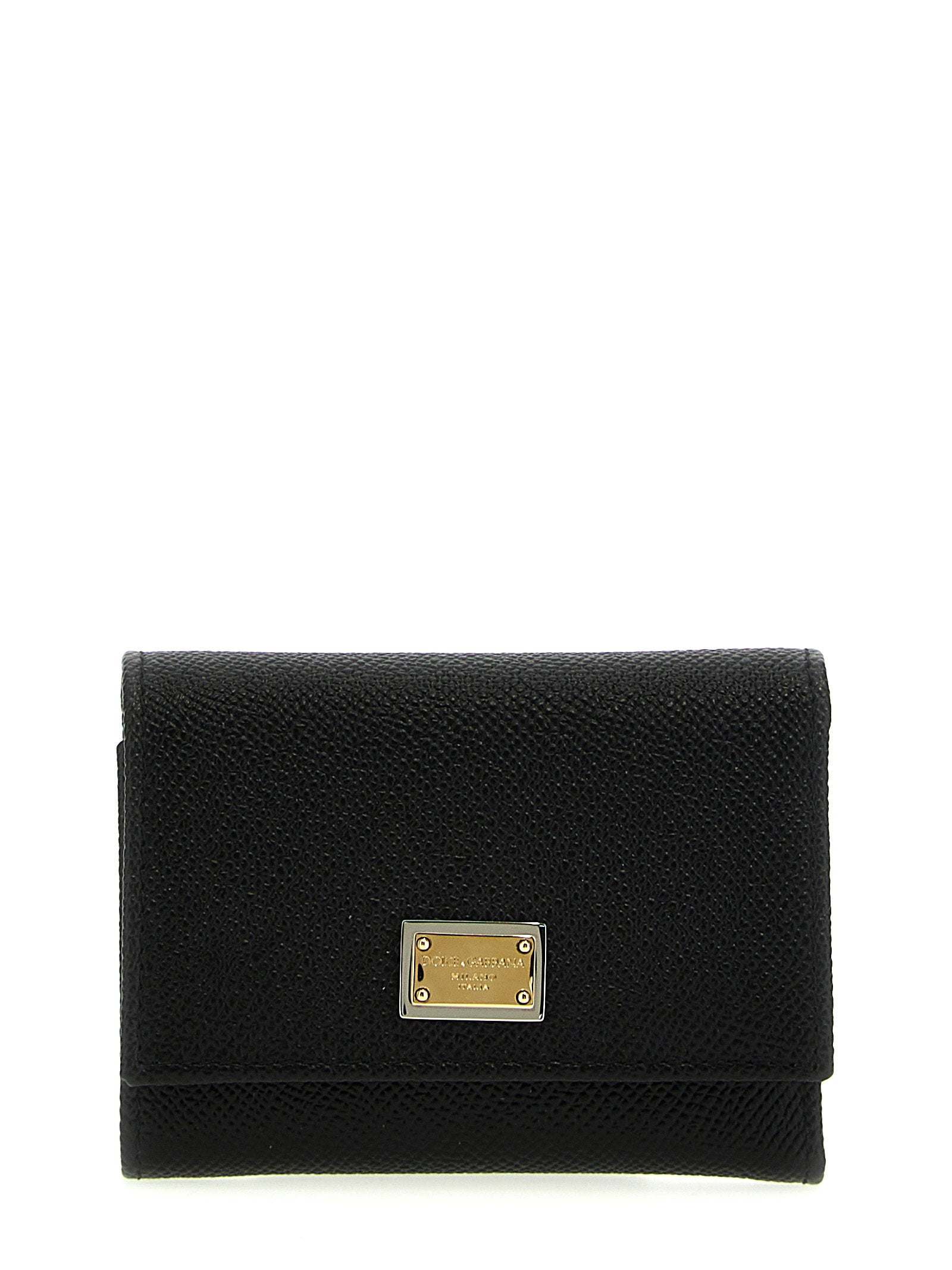 Dolce & Gabbana Dauphine Leather Wallet — Black