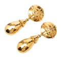 CC Gold Plated Dangle Clip On Earrings