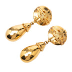 CC Gold Plated Dangle Clip On Earrings