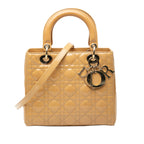 Medium Patent Cannage Lady Dior