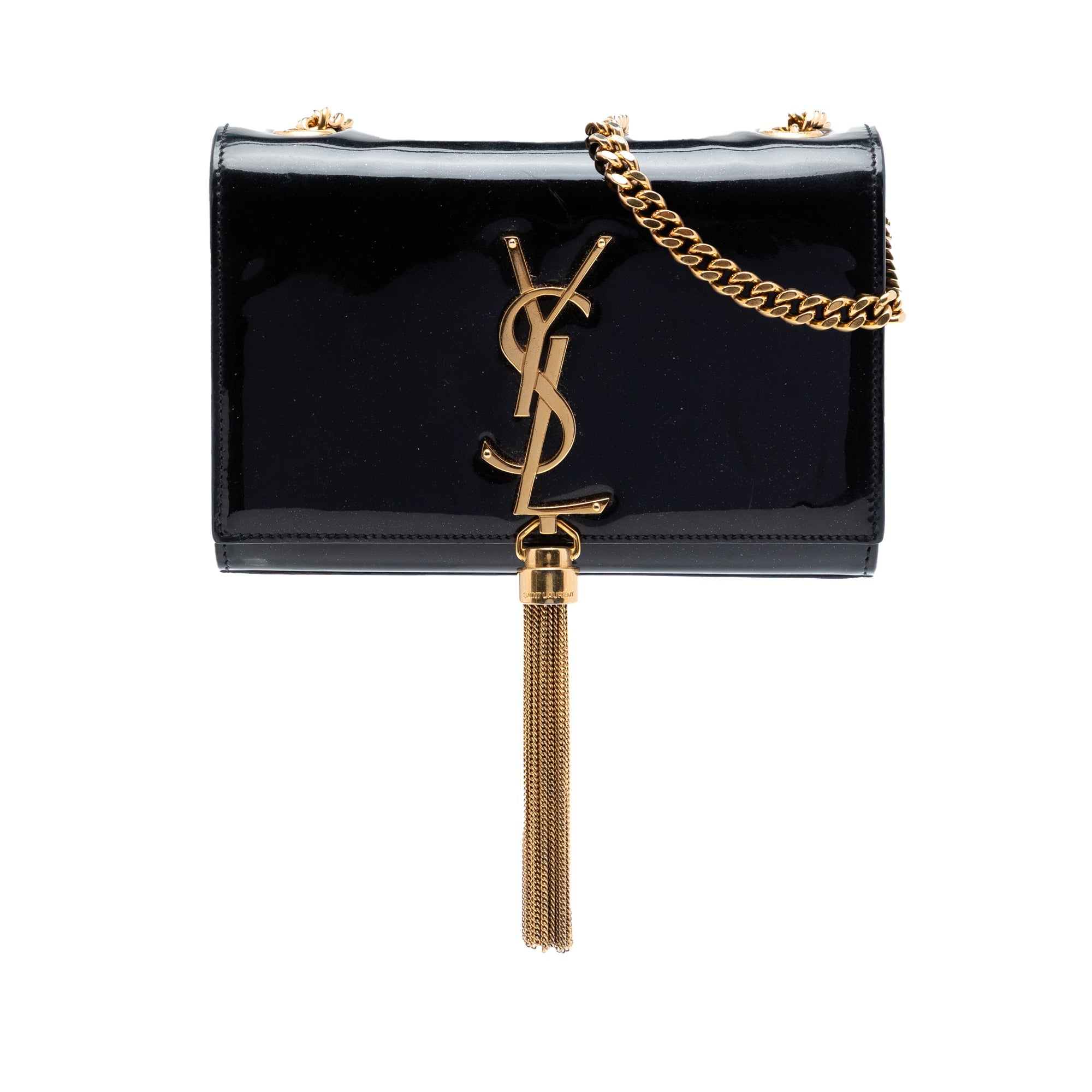Small Patent Classic Monogram Kate Tassel Crossbody