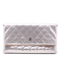 Quilted Calfskin Pixel Effect Beauty Foldover Clutch