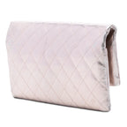 Quilted Calfskin Pixel Effect Beauty Foldover Clutch