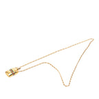 Gold Plated Perfume Bottle Pendant Necklace