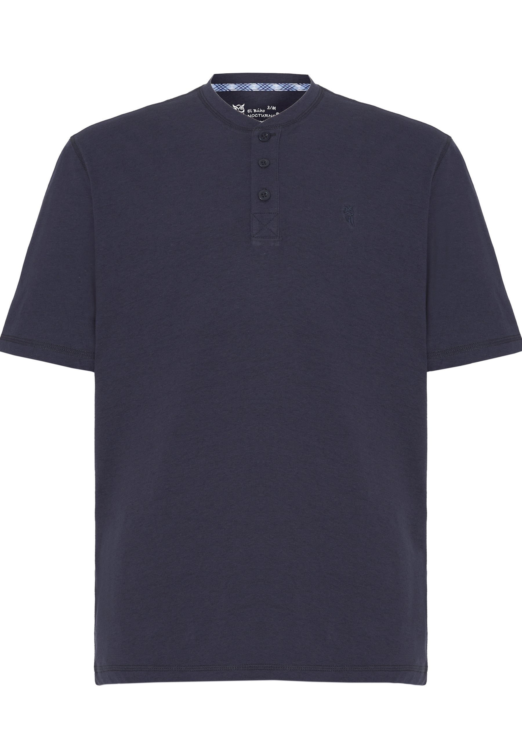 Pijama Hombre Verano Corto Tapeta Algodón Punto Liso Tela Cuadros - Azul 3604_39