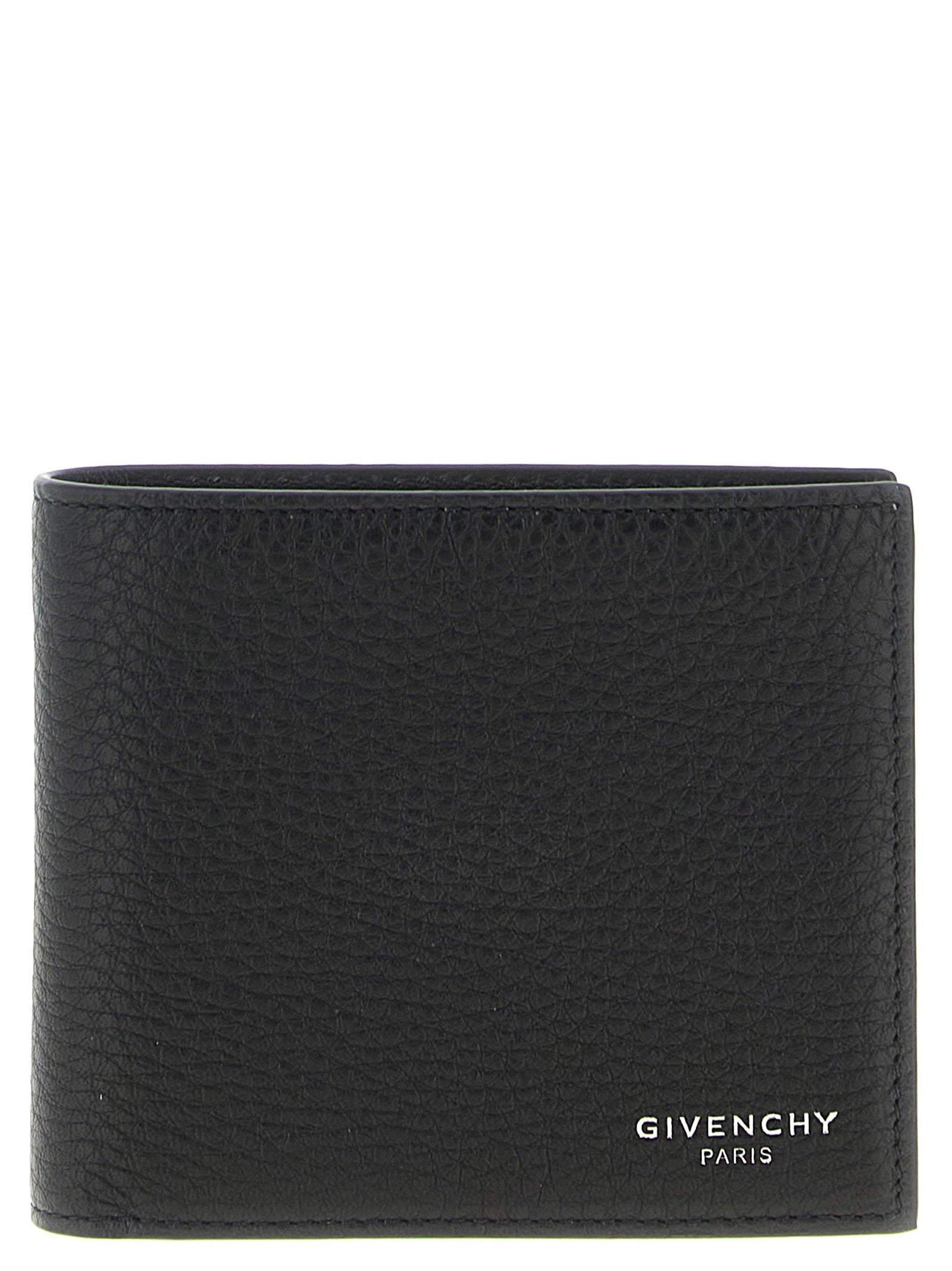 Givenchy Embossed Logo Calfskin Wallet — Black