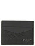 Givenchy Hammered Leather Card Case — Black