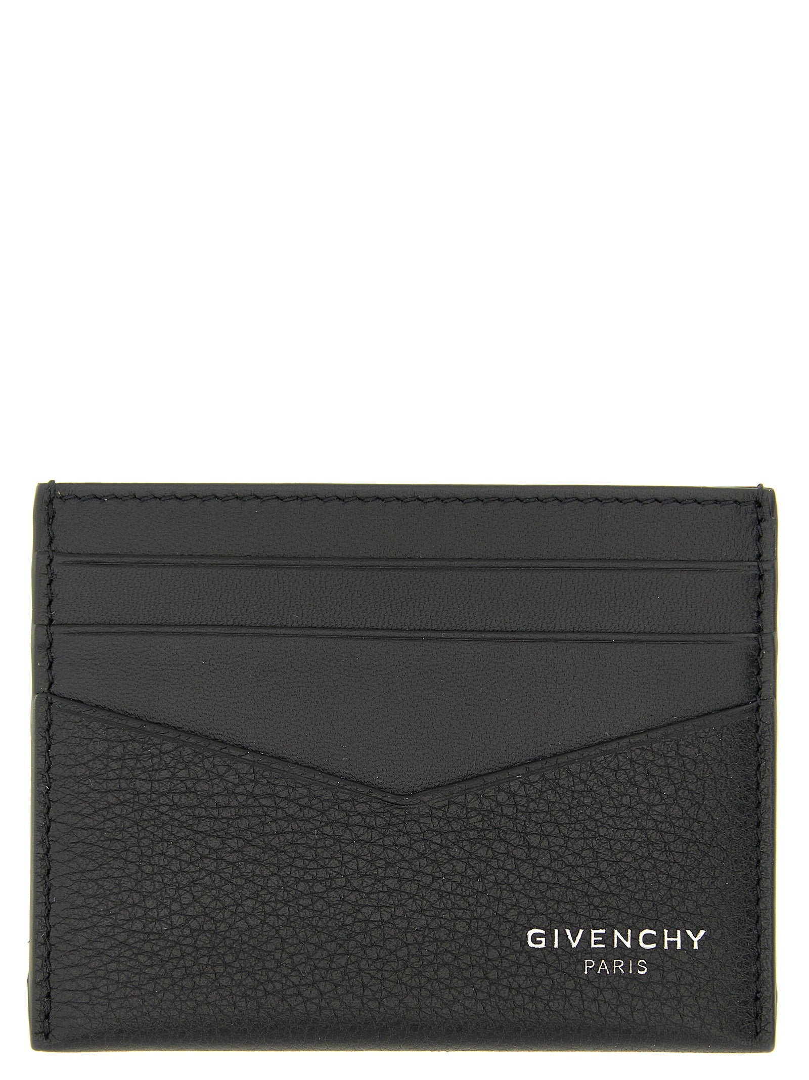 Givenchy Hammered Leather Card Case — Black