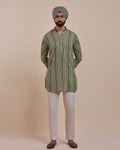 Olive Green Kurta By KYNAH, Luxury Indian Fashion & Bridal Wear