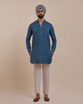Navy Blue Kurta By KYNAH, Luxury Indian Fashion & Bridal Wear