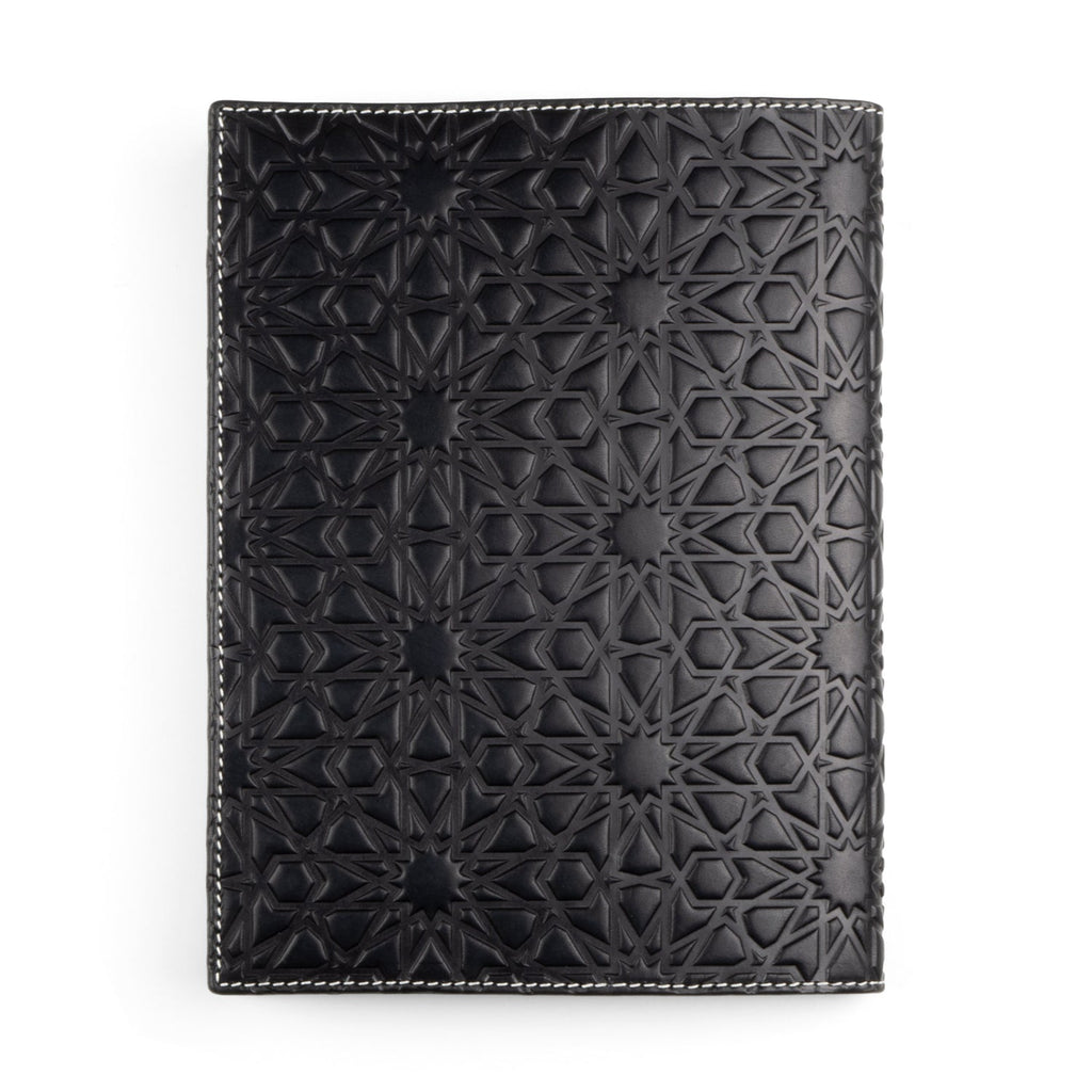 Embossed Leather Notebook Nalayn Black