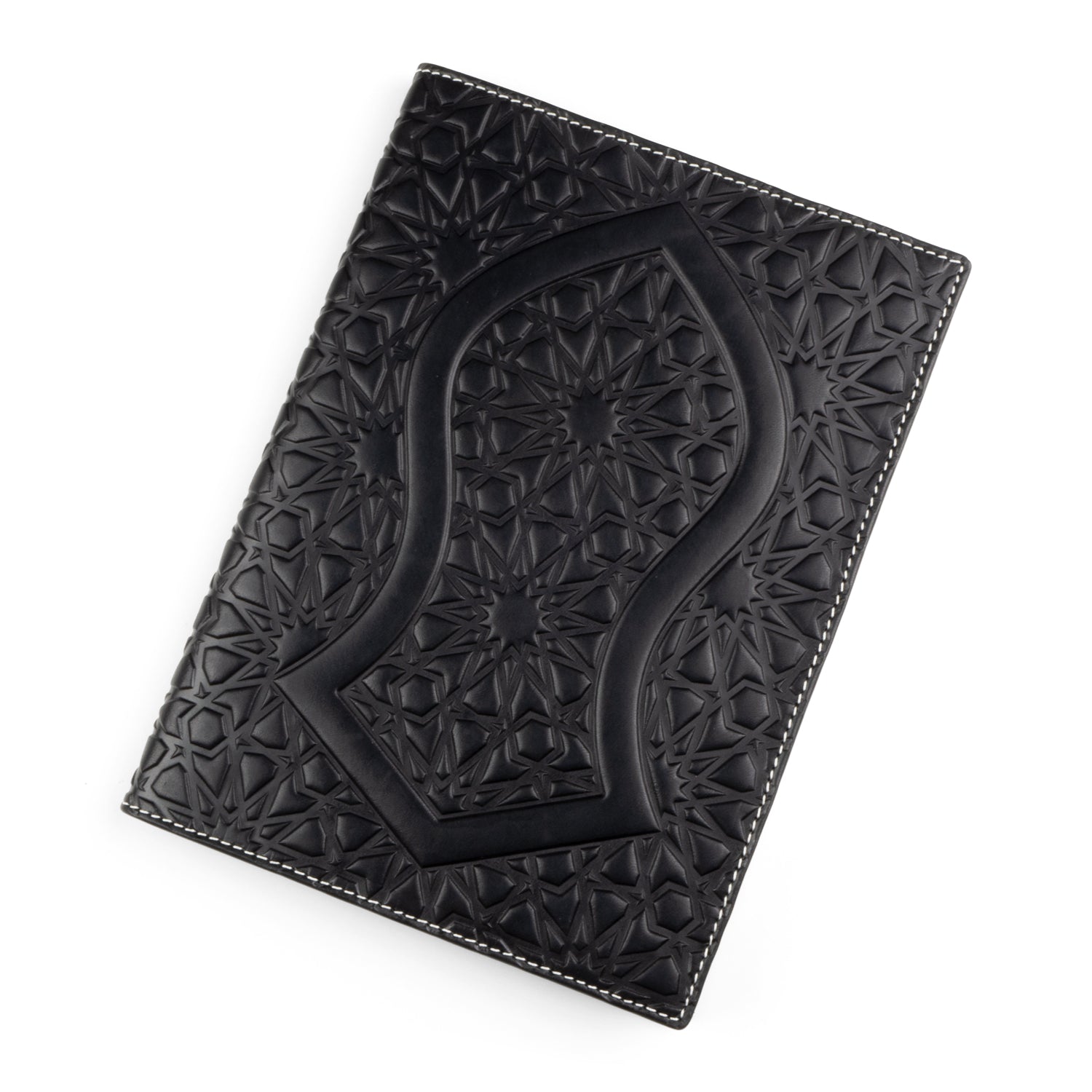 Embossed Leather Notebook Nalayn Black