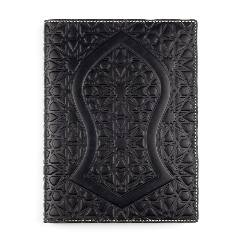Embossed Leather Notebook Nalayn Black