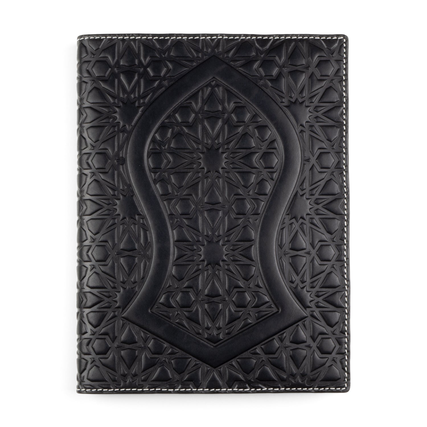 Embossed Leather Notebook Nalayn Black