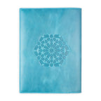Leather Notebook Cover Zellige Blue