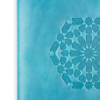 Leather Notebook Cover Zellige Blue