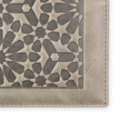 Leather Notebook Cover Zellige Gray