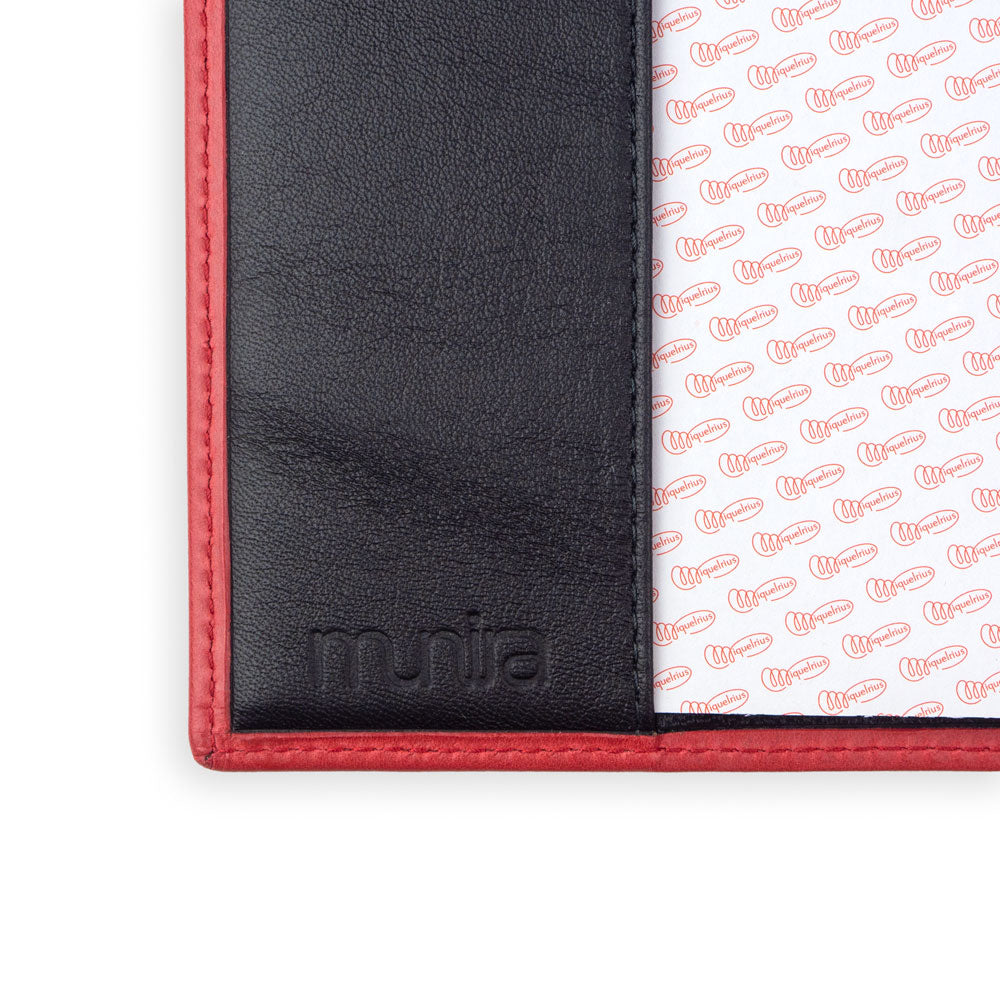 Leather Notebook Cover Zellige Red