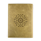 Leather Notebook Cover Zellige Green