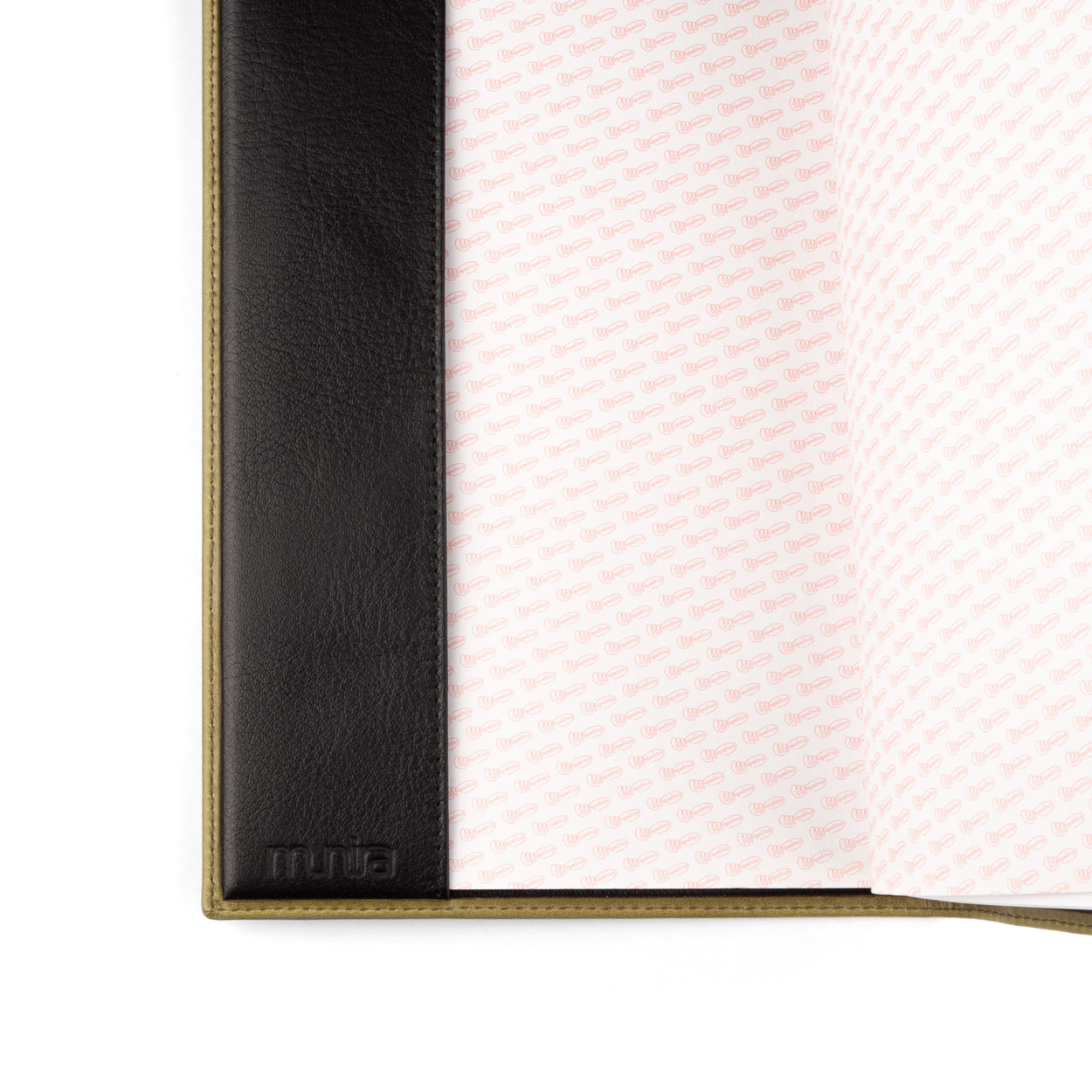 Embossed Leather Notebook Nalayn Black