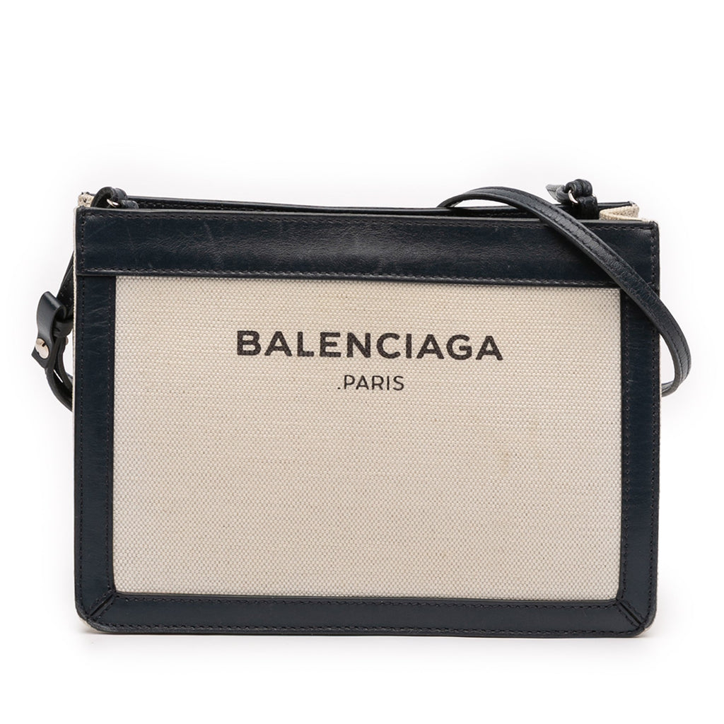 Canvas Navy Pochette Crossbody