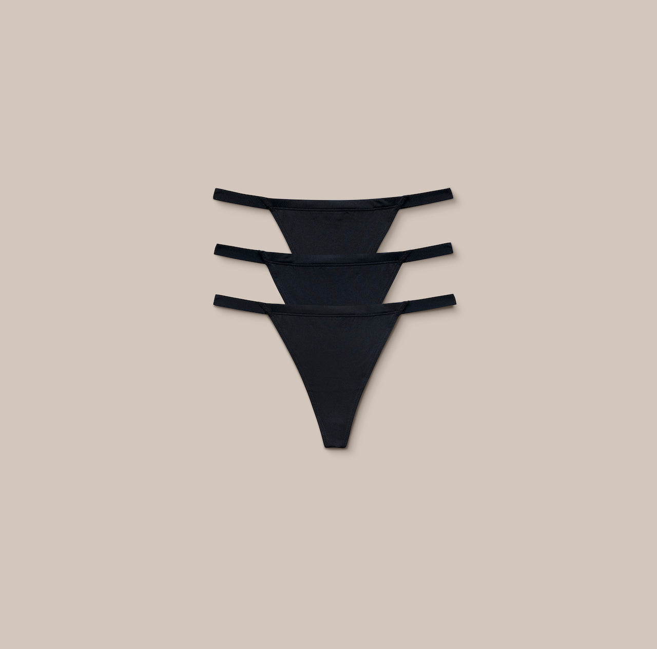 Lounge Underwear Basic G-Strings (3 Pack) - Black