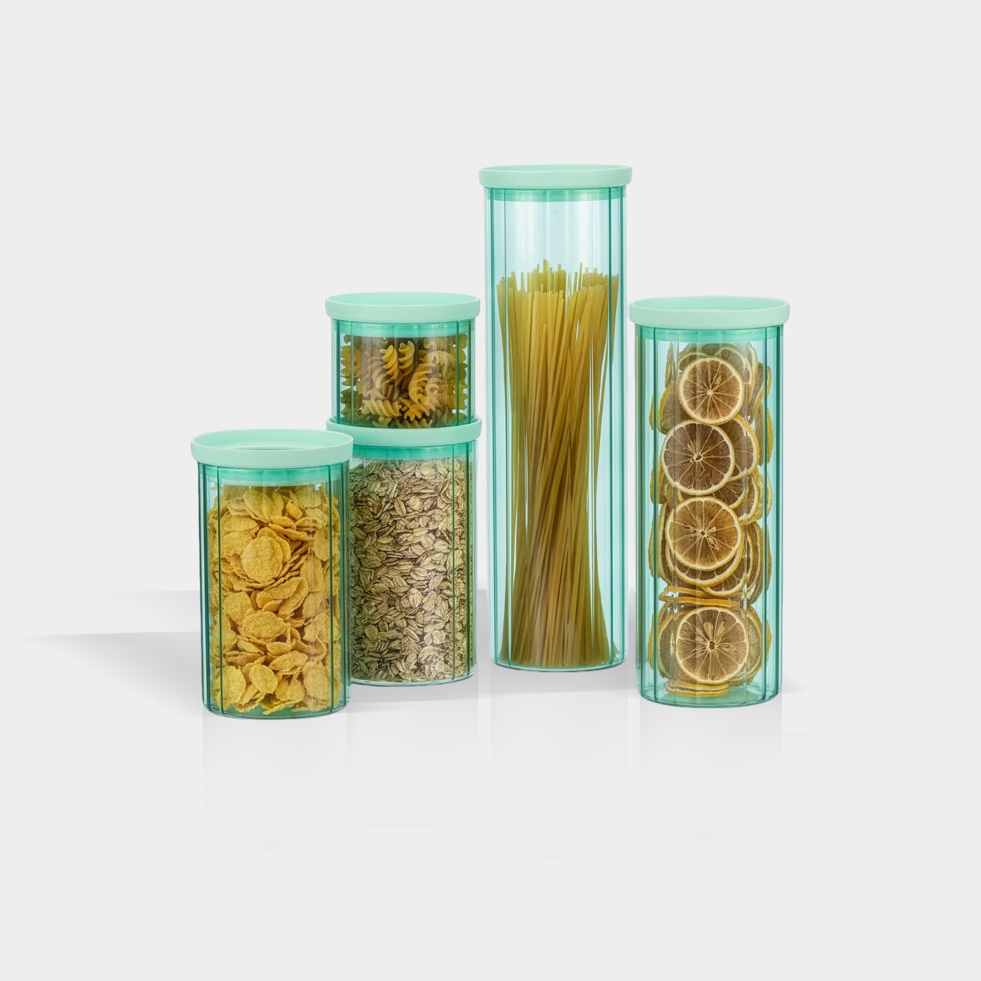 GENICOOK Glass Lid Glass Jar Set