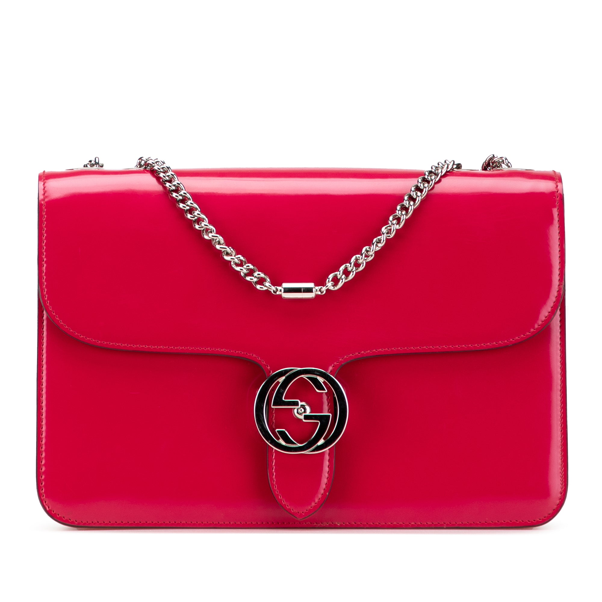 Medium Patent Interlocking G Crossbody