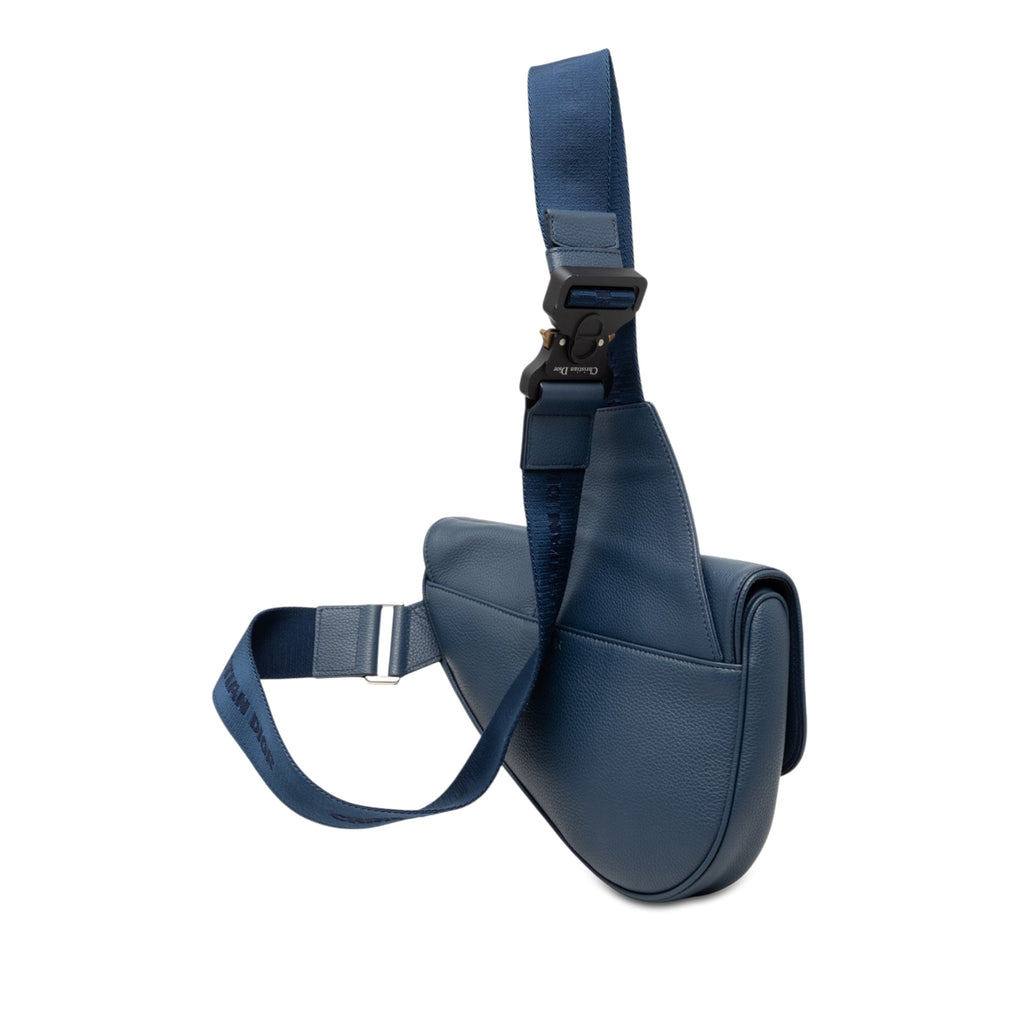 Grained Calfskin Saddle Crossbody