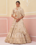 Bahira Ivory Raw Silk Lehenga Set By KYNAH, Luxury Indian Fashion & Bridal Wear
