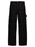 Givenchy Zip-Off Carpenter Denim Cargo Pants — Black