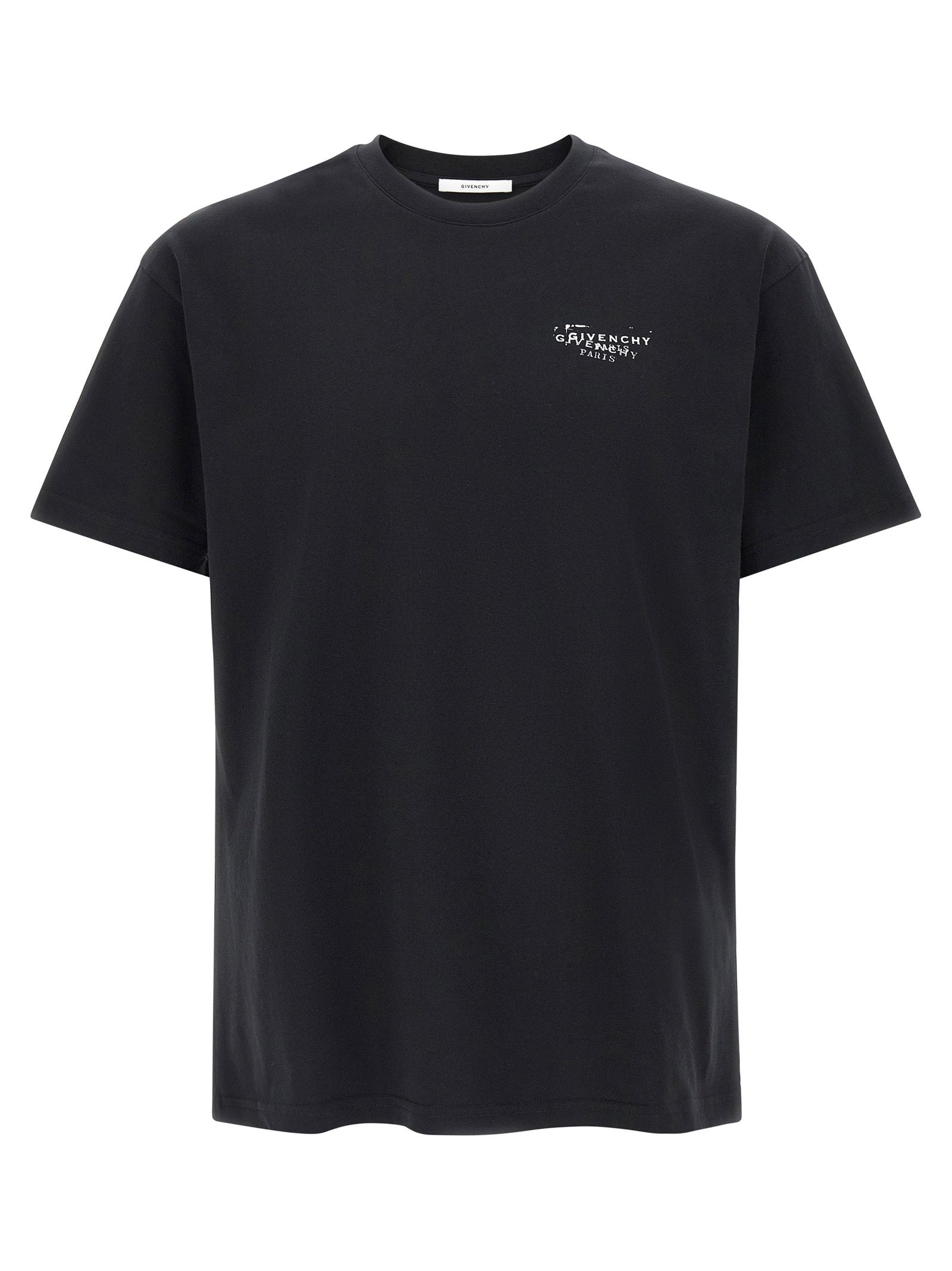 Camiseta Givenchy de algodón con logotipo estampado — Negro