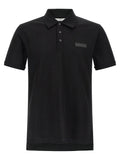 Givenchy Logo Patch Piqué Cotton Polo Shirt — Black