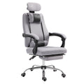 Office Desk Chair, Ergonomic Executive Mesh Gaming Chair with Footrest & Headrest, Grey