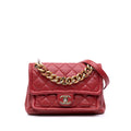 Small Quilted Lambskin Chain Link Flap
