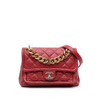 Small Quilted Lambskin Chain Link Flap