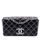Mini CC Quilted Lambskin Beaded Full Flap