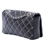 Mini CC Quilted Lambskin Beaded Full Flap