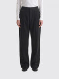 Phoebe Philo Wide-Leg Pleated Trousers — Black