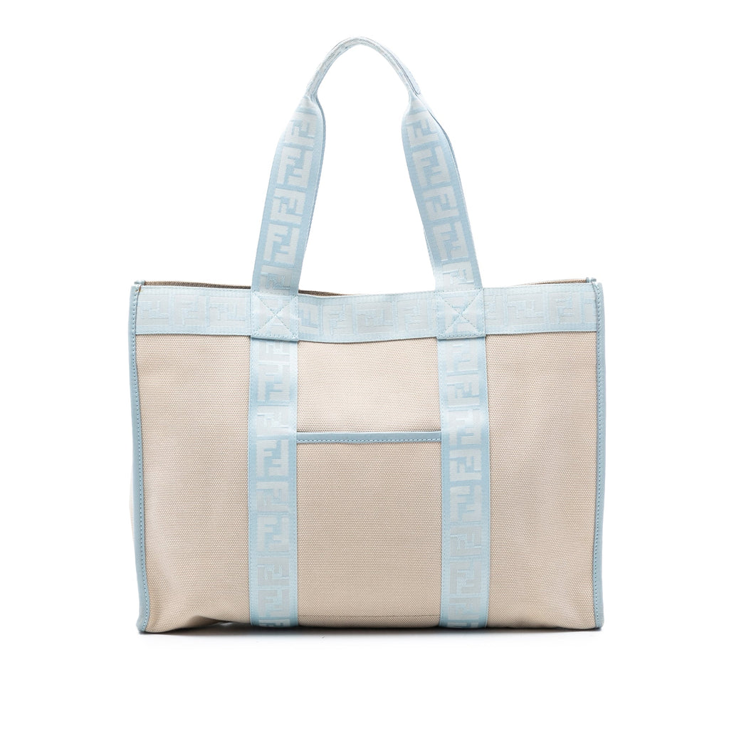 Zucca Trimmed Canvas Tote