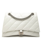 Medium Crushed Calfskin Chain Shoulder Bag