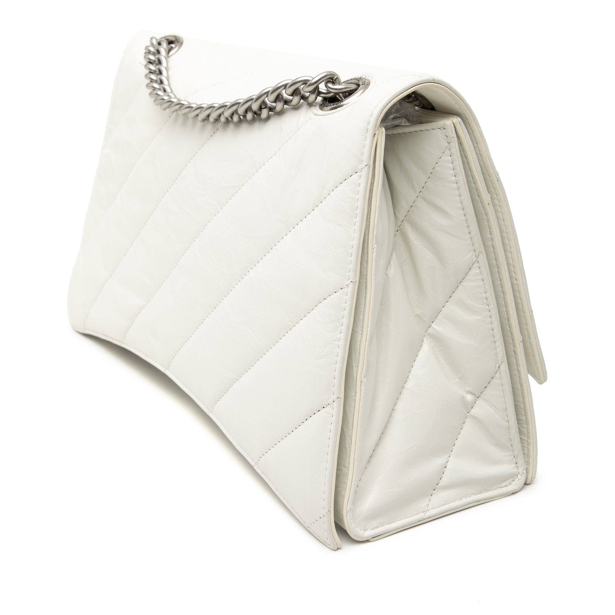 Medium Crushed Calfskin Chain Shoulder Bag