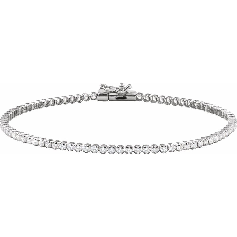 Lightweight Lab Diamond Tennis Line Bracelet