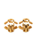 Gold Plated CC Clip On Earrings