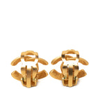 Gold Plated CC Clip On Earrings