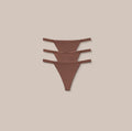 Lounge Underwear Basic G-Strings (3 Pack) - Chestnut
