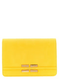 Elisabetta Franchi Leather-Effect Shoulder Bag — Yellow